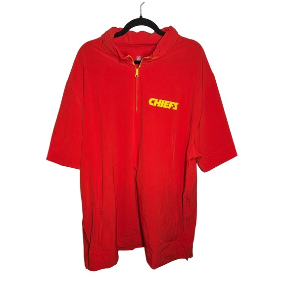 Kansas City Chiefs Men's Nike Red 2024 Sideline Coach Half-zip Hoodie Shirt - Picture 1 of 11